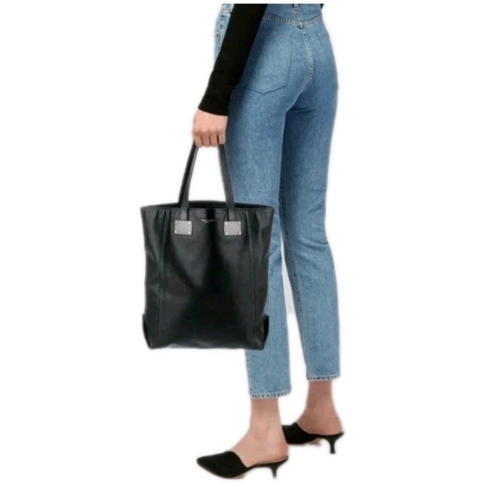 RAG & BONE Hunter Soft Calf Leather Tote Black